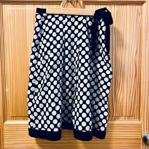 BIYAYCDA black white dot tie waist A line skirt S